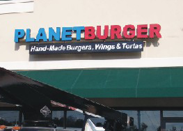 Planet Burger Sign