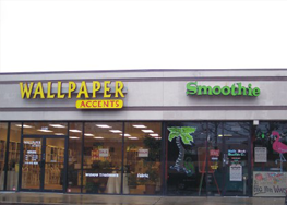 Wallpaper and Smoothie Signs