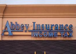 Abbey Insurance Sign