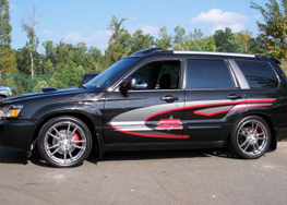 Black SUV Lettering