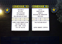 Cinema Signs at Night