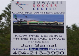 Soccer Center Sign